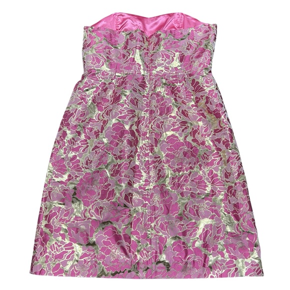 Lilly Pulitzer Raya Dress Metallic Jacquard - Picture 3 of 8